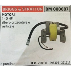 BOBINA BRUMAR A PUNTINE BRIGGS & STRATTON MOTORI 4  5 HP albero orizzontale e verticale