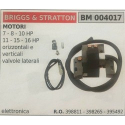 BOBINA BRUMAR ELETTRONICA BRIGGS & STRATTON MOTORI 7  8  10  HP 11  15  16 HP  orizzontali e verticali valvole laterali