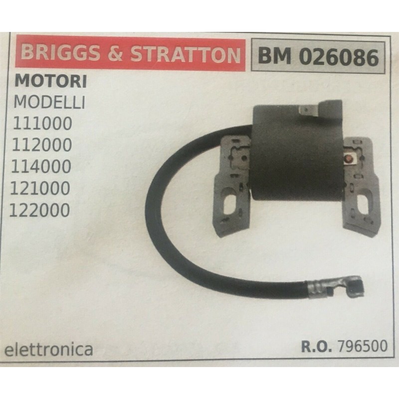 BOBINA BRUMAR ELETTRONICA BRIGGS & STRATTON MOTORI  MODELLI 111000 112000 114000 121000 122000