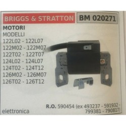 BOBINA BRUMAR ELETTRONICA BRIGGS & STRATTON MOTORI  MODELLI 122L02  122L07 122M02  122M07 122T02  122T07 124L02  124L07 124T02
