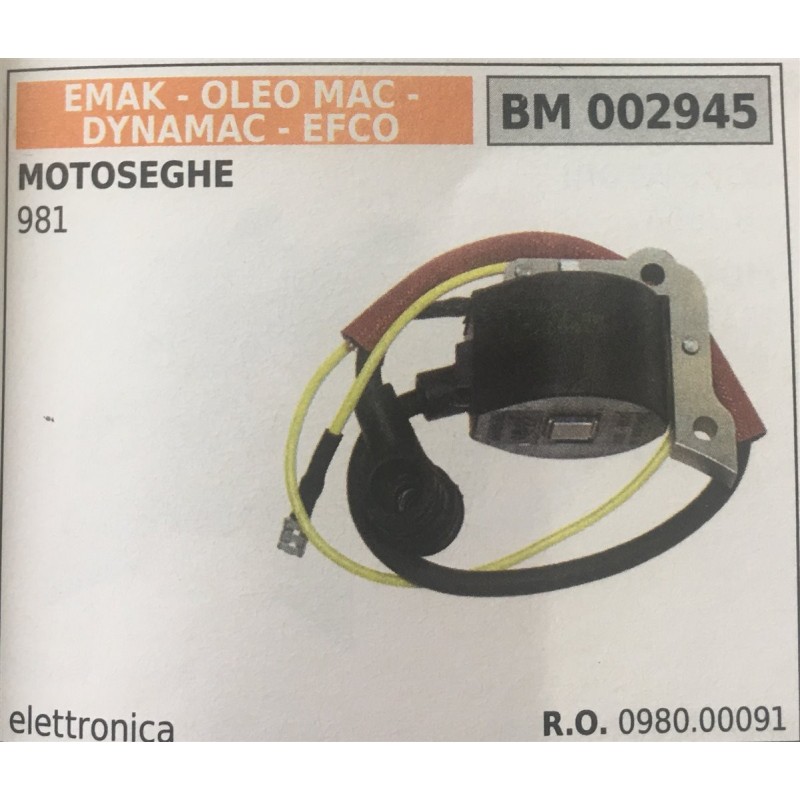 BOBINA BRUMAR ELETTRONICA EMAK  OLEO MAC  DYNAMAC  EFCO MOTOSEGHE 981