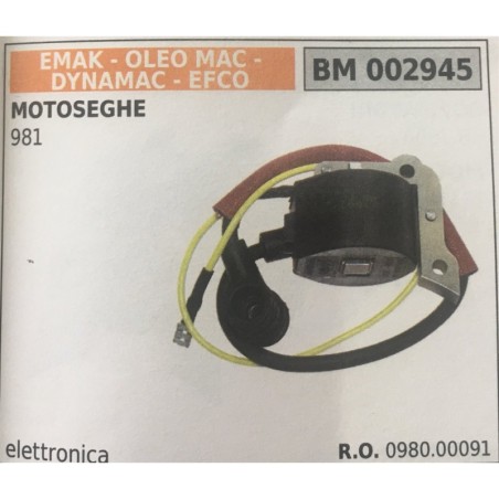BOBINA BRUMAR ELETTRONICA EMAK  OLEO MAC  DYNAMAC  EFCO MOTOSEGHE 981