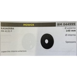 BRUMAR RUOTA RASAERBA MOWOX  RASAERBA PM 4135 P  coperchio interno anteriore Ø esterno 140 mm Ø interno  spessore   RO