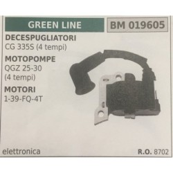 BOBINA BRUMAR ELETTRONICA GREEN LINE DECESPUGLIATORI CG 335S (4 TEMPI) MOTOPOMPE QGZ 2530 (4 TEMPI) MOTORI 139FQ4T