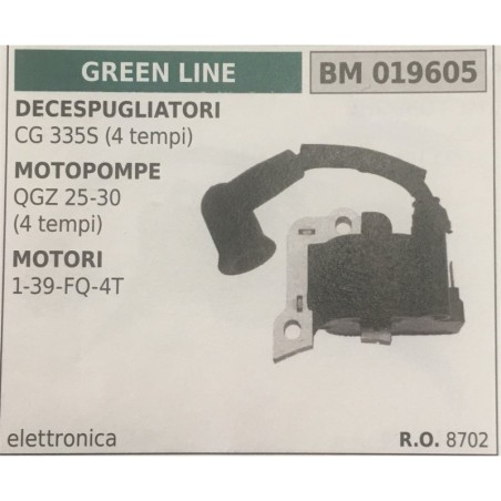 BOBINA BRUMAR ELETTRONICA GREEN LINE DECESPUGLIATORI CG 335S (4 TEMPI) MOTOPOMPE QGZ 2530 (4 TEMPI) MOTORI 139FQ4T