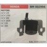 BOBINA BRUMAR ELETTRONICA HONDA MOTORI GCV 135 GCV 135E GCV 160 GCV 160A GC 135 GC 160