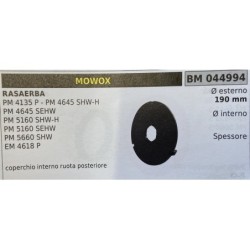 BRUMAR RUOTA RASAERBA MOWOX  RASAERBA PM 4135 P  PM 4645 SHWH PM 4645 SEHW PM 5160 SHWH PM 5160 SEHW PM 5660 SHW EM 4618 P  cop