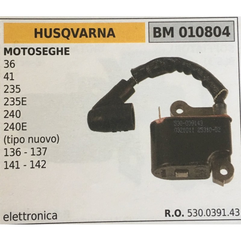 BOBINA BRUMAR ELETTRONICA HUSQVARNA MOTOSEGHE 3641 235 235E 240 240E (tipo nuovo) 136  167 141  142