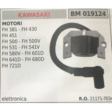 BOBINA BRUMAR ELETTRONICA KAWASAKI MOTORI FH 381  FH 430 FH 451 FH 500  FH 500V FH 531  FH 541V FH 580V  FH 601D FH 641D  FH 68