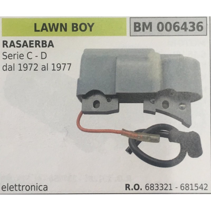 BOBINA BRUMAR ELETTRONICA LAWN BOY RASAERBA seria C  D DAL 1972 AL 1977