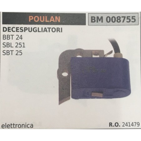 BOBINA BRUMAR ELETTRONICA POULAN DECESPUGLIATORI BBT 24 SBL 251 SBT 25