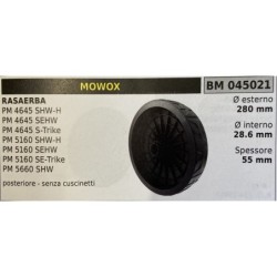 BRUMAR RUOTA RASAERBA MOWOX  RASAERBA PM 4645 SHWH PM 4645 SEHW PM 4645 STrike PM 5160 SHWH PM 5160 SEHW PM 5160 SETrike PM 566